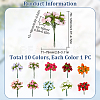 10Pcs 10 Colors Cloth Simulation Flower 12 Heads A Bouquet Roses AJEW-CA0003-70-2