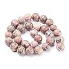 Natural Red Leopard Skin Jasper Beads Strands GSR12mmC066-3