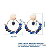 Brass Dangle Stud Earrings EJEW-JE04163-10