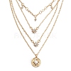 Alloy Rhinestone Tiered Necklaces NJEW-FS0001-03-2