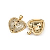 Brass Micro Pave Cubic Zirconia Pendants ZIRC-I367-07G-11-2