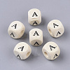 Printed Natural Wood Beads WOOD-T026-001A-2