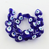 Heart Evil Eye Lampwork Bead Strands LAMP-R119-01-2