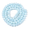 Electroplate Glass Beads Strands EGLA-A044-P6mm-B06-3