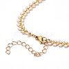 Brass Enamel Cobs Chain Anklets AJEW-AN00358-3