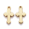 Brass Tiny Cross Charms KK-Z009-18G-1