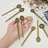 8Pcs Tibetan Style Alloy Cabochon Setting TIBE-ME0001-09-3