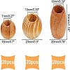 60Pcs 3 Style Wooden Beads WOOD-OC0001-93-2