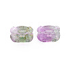 Two Tone Transparent Spray Painted Glass Beads GLAA-T022-02-A01-2