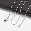 Non-Tarnish 304 Stainless Steel Snake Chains Necklaces X-STAS-F094-24P-3
