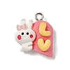 Opaque Resin Pendants RESI-M028-02C-1