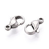304 Stainless Steel Lobster Claw Clasps STAS-T065-11mm-34P-2
