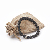 Natural Lava Beads Stretch Bracelets BJEW-JB03879-01-3