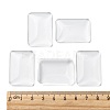 Transparent Rectangle Glass Cabochons X-GGLA-R025-33x23-3