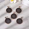 Tibetan Style Alloy Pendant Cabochon Settings TIBE-R295-055R-FF-5