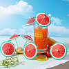 2 Bags Watermelon Pattern Umbrella Bamboo & PET Plastic Toothpick Decorations AJEW-CP0007-28-3