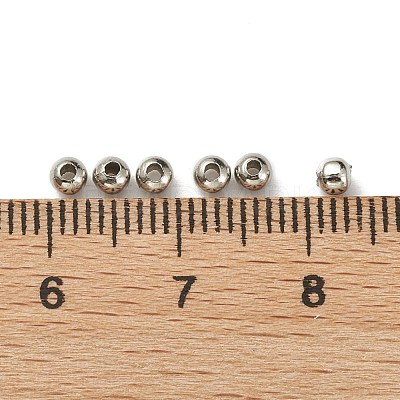 Tarnish Resistant 304 Stainless Steel Hollow Round Seamed Beads X-STAS-R032-3mm-1