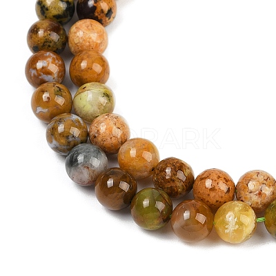 Natural Green Opal Beads Strands G-K245-A17-A04-1