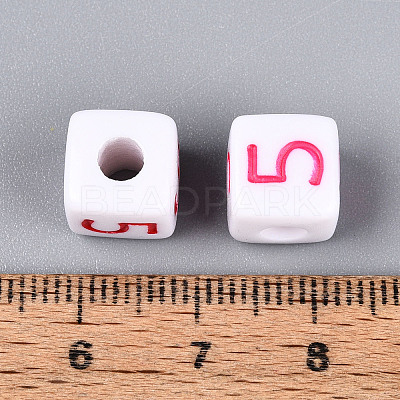 Opaque Acrylic European Large Hole Beads SACR-N020-01A-06-1