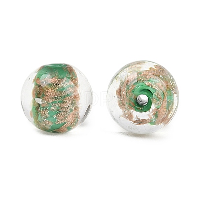 Handmade Gold Sand Lampwork Beads LAMP-K029-08I-1