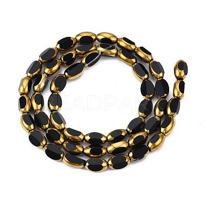 Electroplate Glass Beads Strands EGLA-N008-015A-1