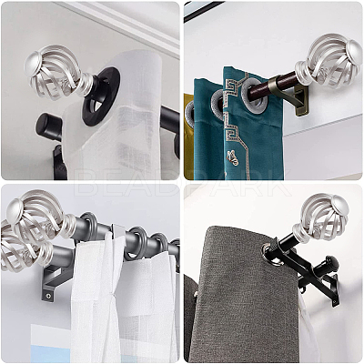 Plastic Round Curtain Rod Finials FIND-GF0002-90A-1