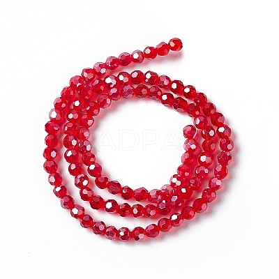 Electroplate Glass Bead Strands LS-EGLA-R015-4mm-20-1