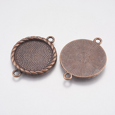 Zinc Alloy Cabochon Connector Settings LS-PALLOY-A15774-R-FF-1