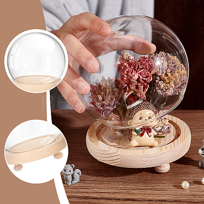 1Pc Glass Dome Cover DJEW-PH0001-40-1