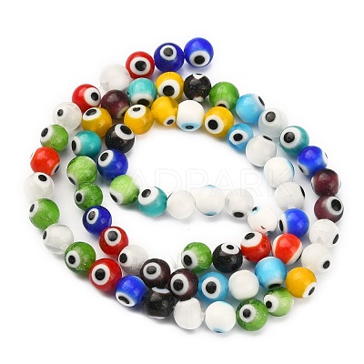 Handmade Lampwork Chevron Beads Strands D215-1