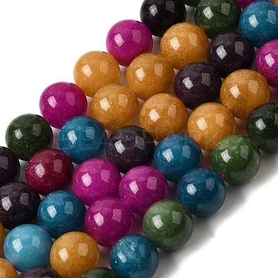 Natural White Jade Beads Strands G-H348-8mm-03-1