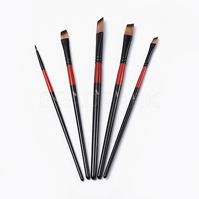 Wooden Paint Brushes Pens Sets AJEW-L074-04-1