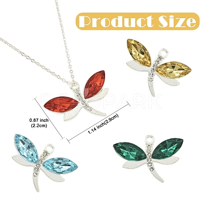 20Pcs 10 Colors Alloy Rhinestones Charms FIND-YW0010-95-1