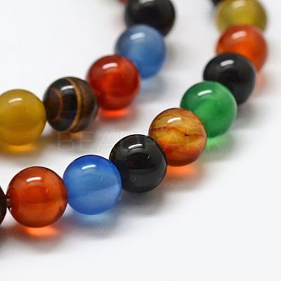 Natural Agate Beads Strands G-F417-05-14mm-1