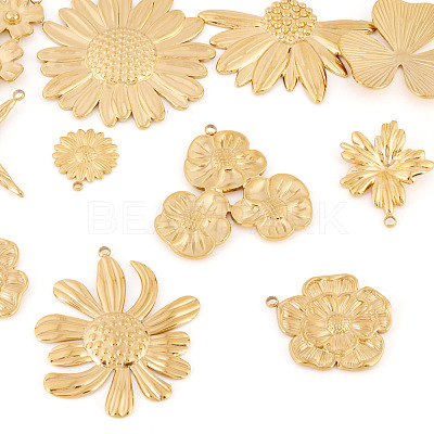 11Pcs 11 Styles 304 Stainless Steel Pendants STAS-TA0003-22-1