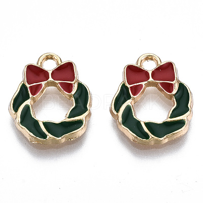 Eco-Friendly Alloy Enamel Pendants X-ENAM-Q437-072-NR-1