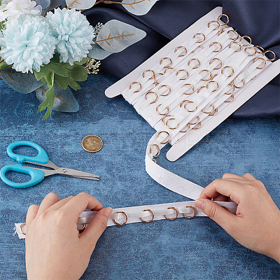 5 Yards Cotton Sewing Tape with Metal Ring DIY-OC0012-98-1