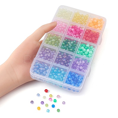 870Pcs 15 Colors Acrylic Beads MACR-YW0002-53-1