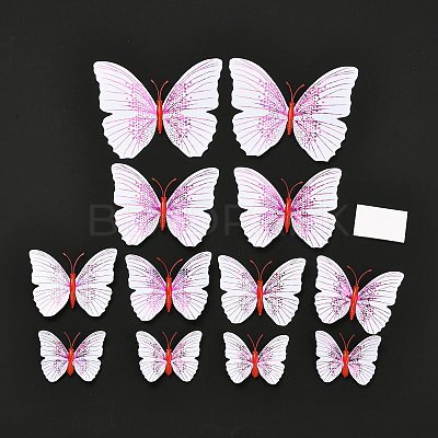 PVC Plastic Artificial 3D Butterfly Decorations LS-DIY-I072-02A-1