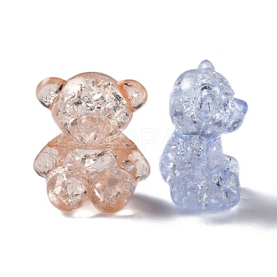 Crackle Transparent Acrylic Beads OACR-G033-05D-1