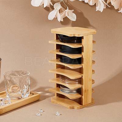 Bamboo Rattan Food Storage Stands AJEW-WH0534-52-1