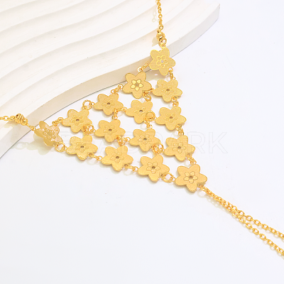 Brass Layered Link Ring Bracelets for Women GT6383-1-1