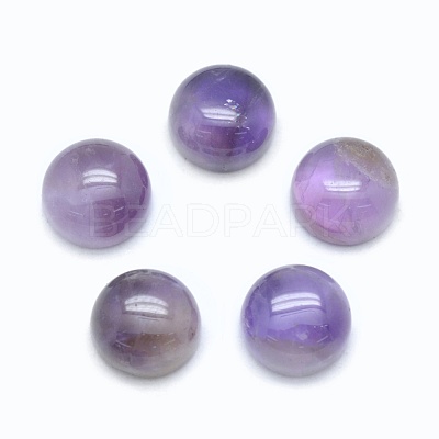 Natural Amethyst Cabochons G-E492-H-30-1