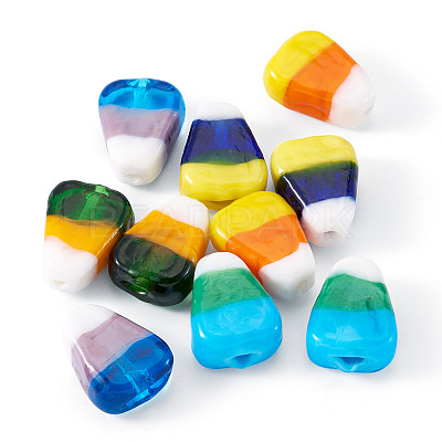 10Pcs 5 Colors Handmade Lampwork Beads LAMP-TA0002-41-1