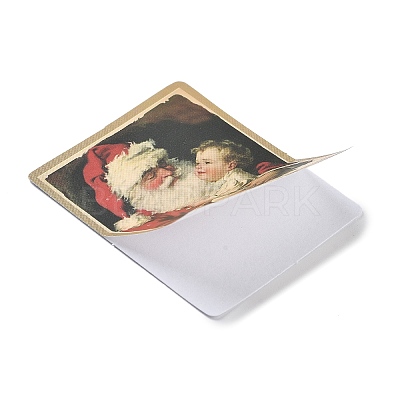 50Pcs Retro Christmas PVC Adhesive Waterproof Stickers Self-Adhesive Stickers DIY-K078-11-1