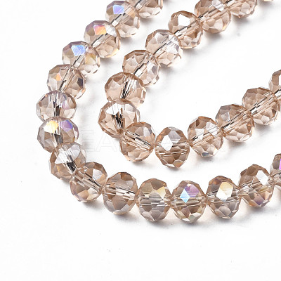 Electroplate Glass Beads Strands EGLA-A034-T8mm-B24-1