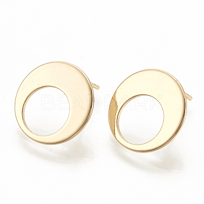 Brass Stud Earring Findings KK-N186-54G-1