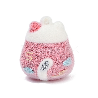Flocky Resin Pendants RESI-S017-01A-1