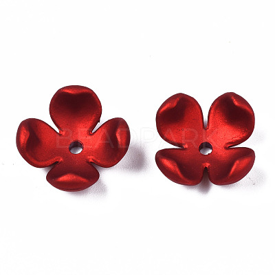 Rubberized Style Opaque Acrylic Bead Caps ACRP-T010-03-1