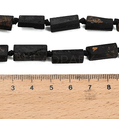 Natural Black Tourmaline Beads Strands G-F716-01-B01-1